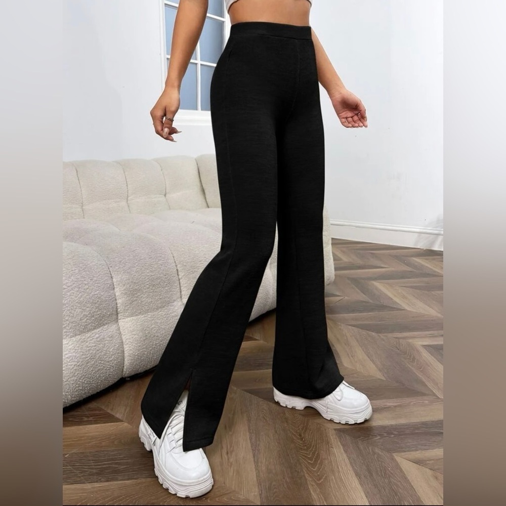 SHEIN Black High Waist Pants